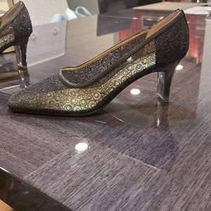 Nina black sparkly heels